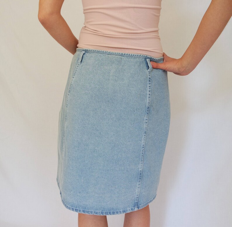 Denim mini skirts Vintage Blue jeans skirts Vintage denim | Etsy