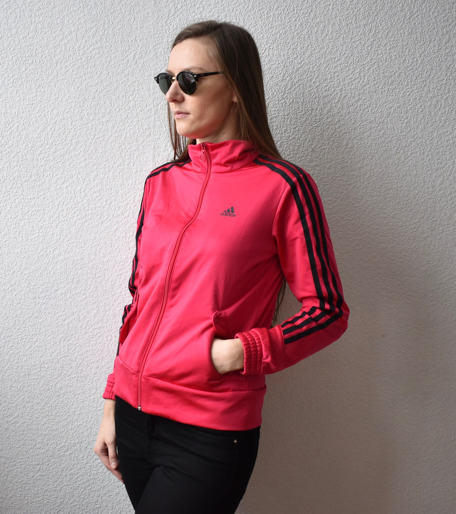 ADIDAS Vintage Adidas Pink Sport Jacket PINK Adidas Vintage Etsy