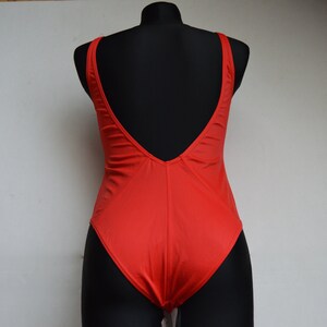 Vintage een stuk rood badpak met high cut bodypak Sexy Beach Wear Dames Badmode Medium Size