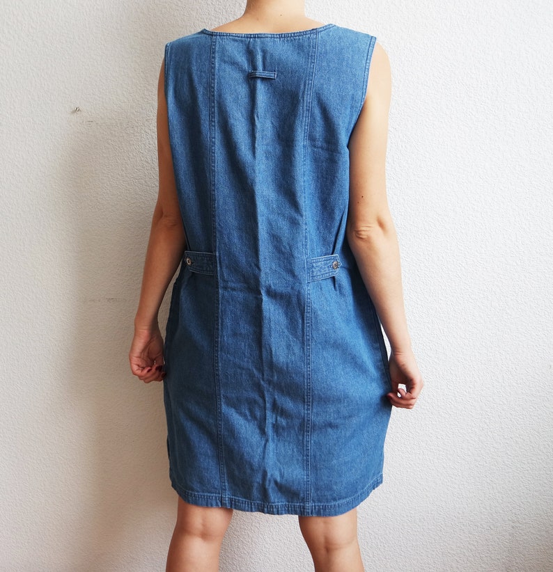 Vintage Denim Dress Blue Sarafan Shirt Dress Denim Short - Etsy