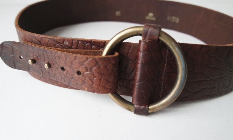 Women's Leather-belt Brown Vintage Waist-belt With Correas 
