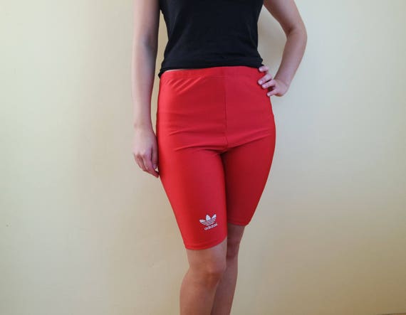 red adidas vintage shorts