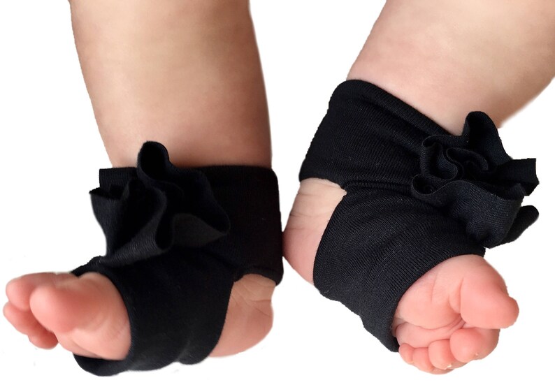Black Baby Socks Baby Barefoot Sandals Black Baby Sandals Etsy