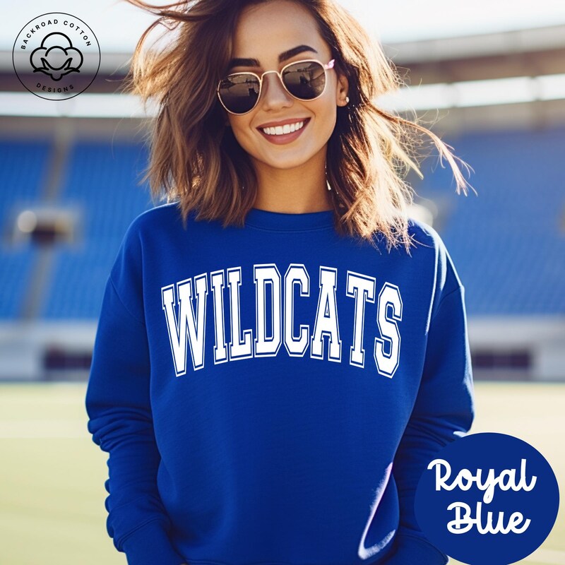 Wildcats Script-Women's Crew Neck Sweatshirt