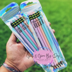 Pastel Laser Engraved Pencils