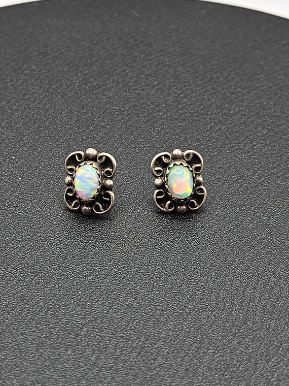 AAA GENUINE OPAL post earrings in sterling silver… - image 4