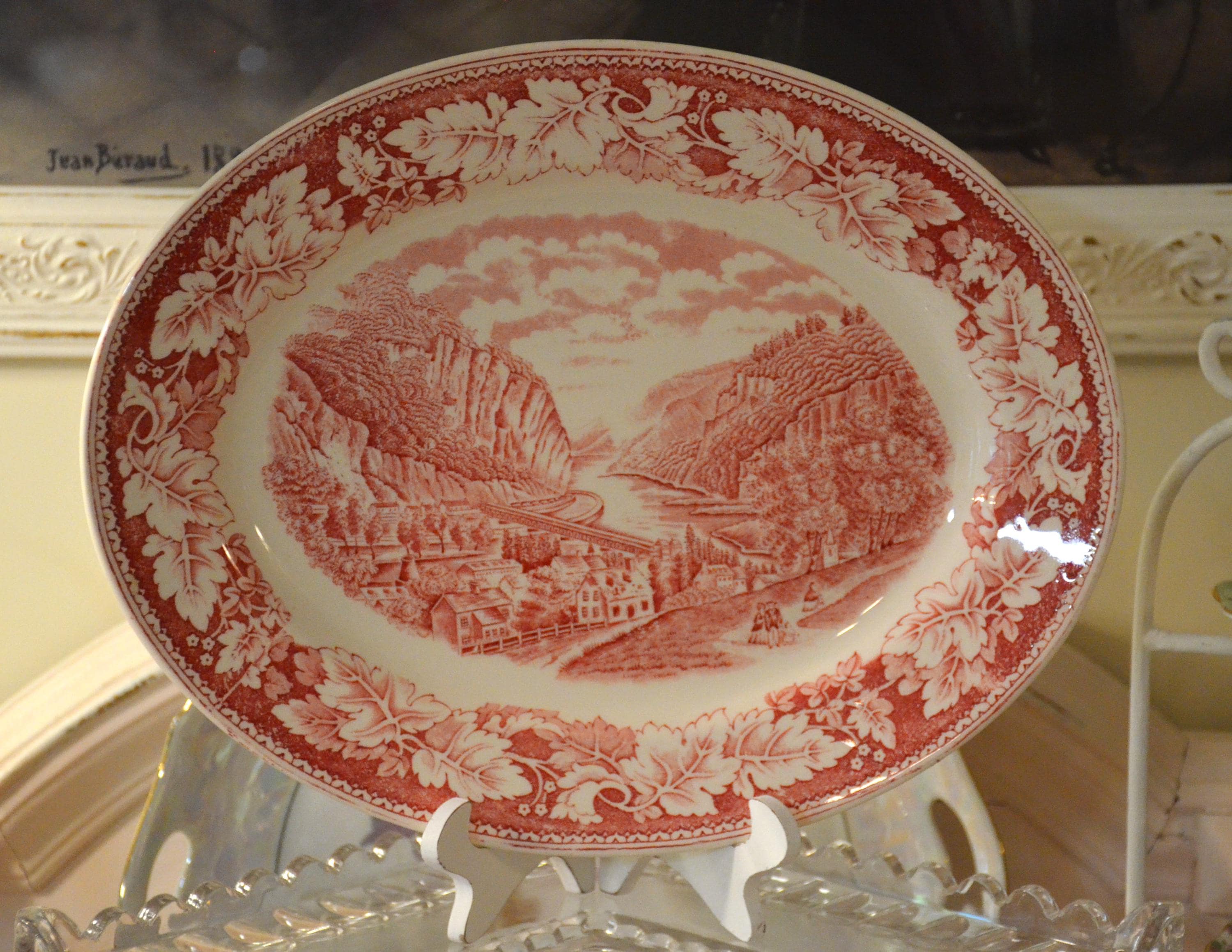 Currier and Ives Red - Etsy