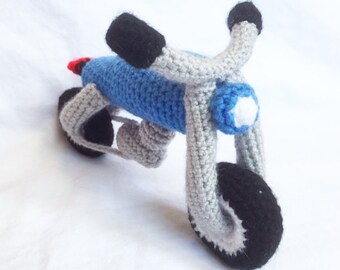 Motorbike Crochet Pattern, Amigurumi, DIY, PDF tutorial