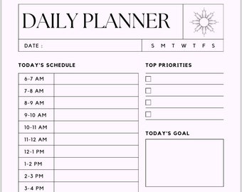 Weekly Planner - light pink