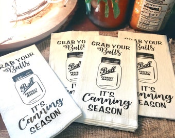Flour sack tea towel - Mason jar