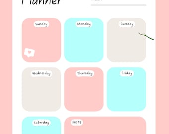 Weekly planner digital dl