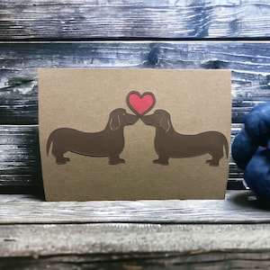 Handgemachte Grußkarte - Weiner Hunde