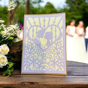 Carte de voeux faite main - Mariage