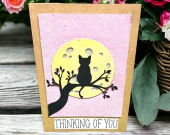 Handmade paper card - Thinking of you