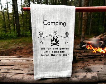 Flour sack tea towel - Camping
