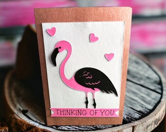 Handmade paper card - Thinking of you