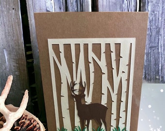 Handmade greeting card - Deer