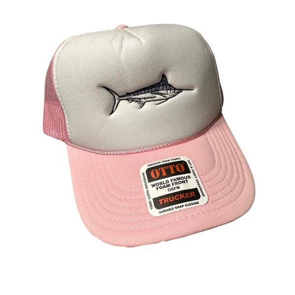 Embroidered Marlin Hat Etsy