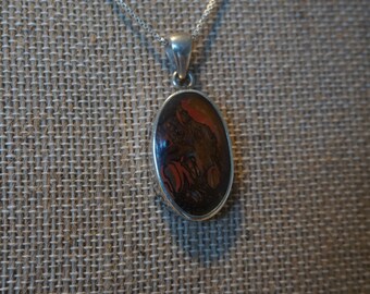 Koroit Opal Sterling Silver Pendant