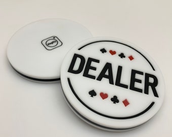 12-Pack Dealer Buttons - Poker Accessories, Casino Game Pucks, Texas