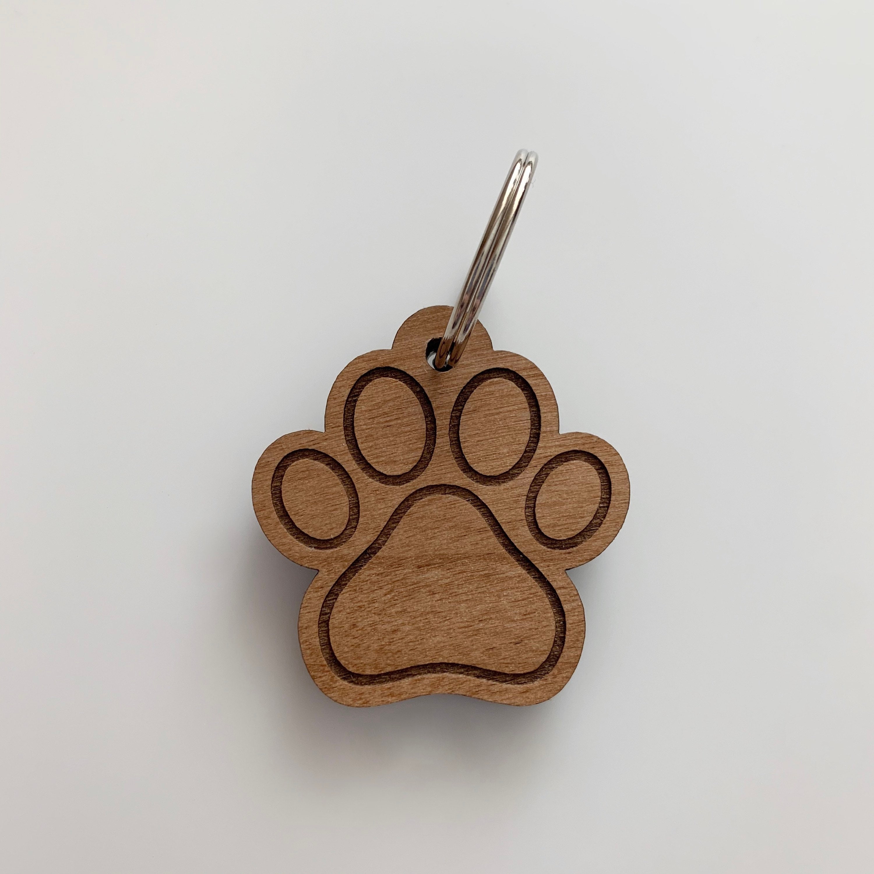 Paw Print Keychain Etsy