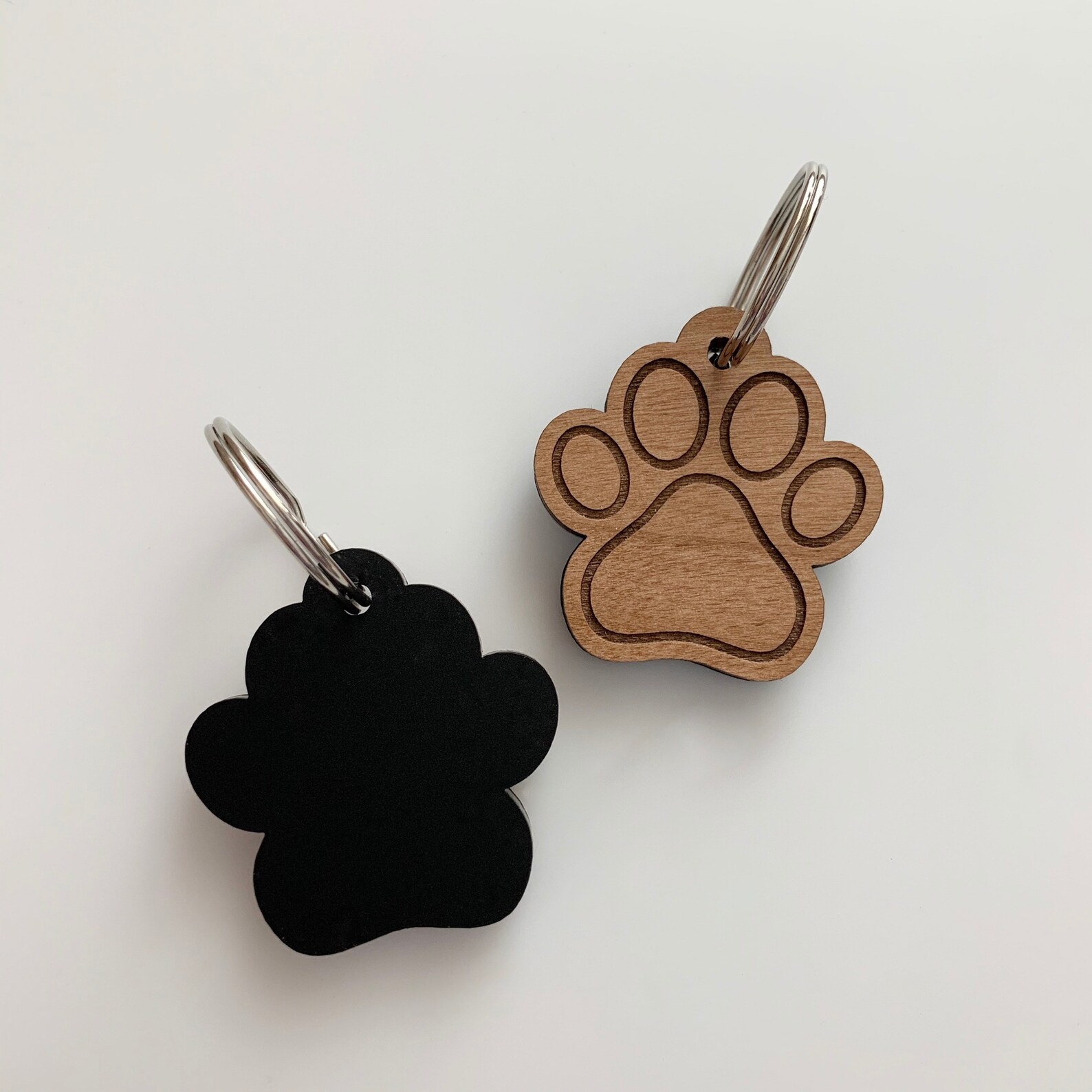 Paw Print Keychain Etsy