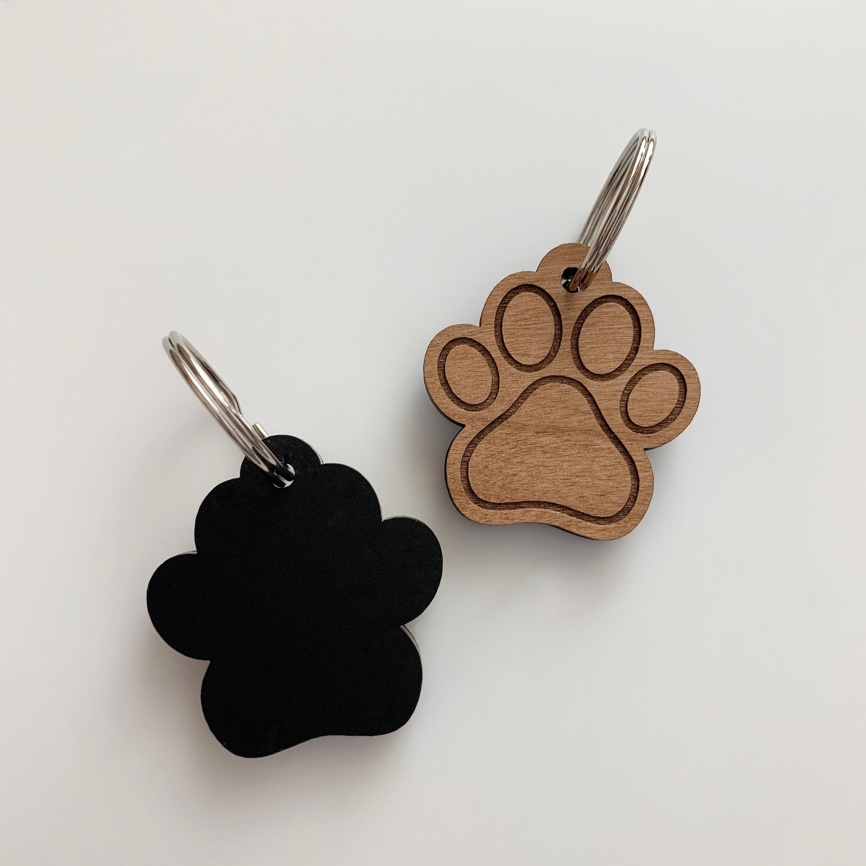 Paw Print Keychain Etsy