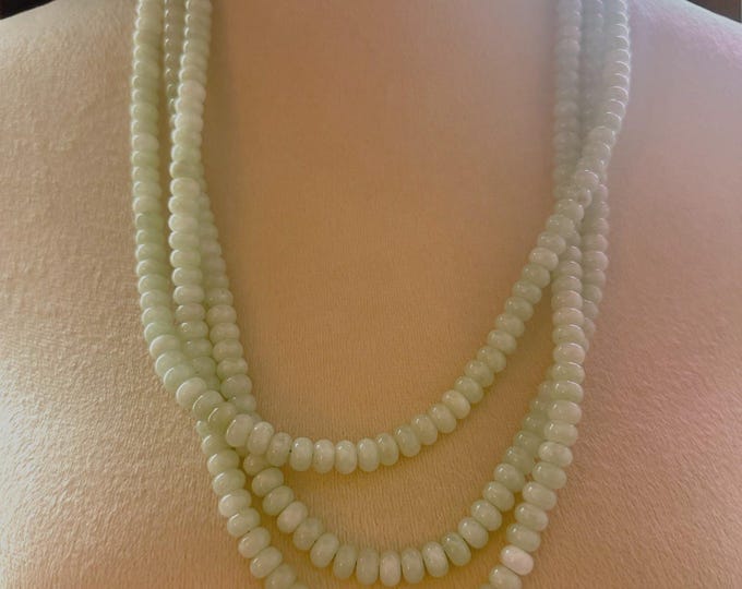 3 Strand Jade Adjustable Necklace