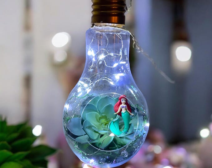 Children’s Gift Mermaid Lightbulb Terrarium