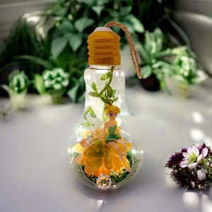 Unique Table Gifts Large Fairy Lightbulb Terrarium #1