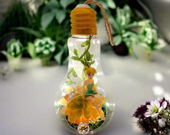 Unique Table Gifts Large Fairy Lightbulb Terrarium #1