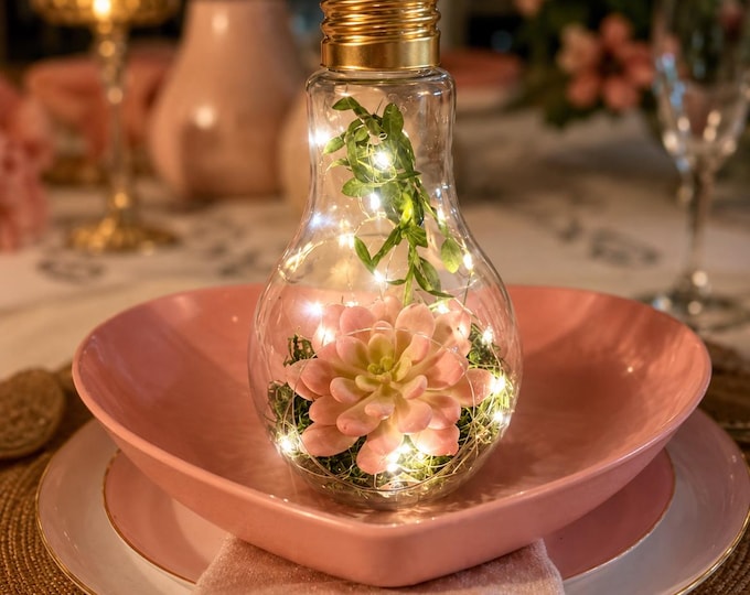 Hanging Lightbulb Terrarium