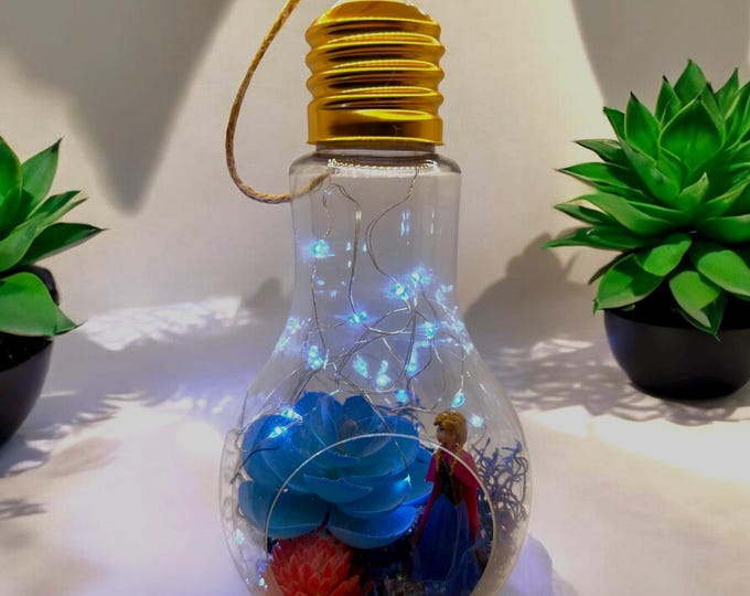 Princess in the Garden Lightbulb Terrarium