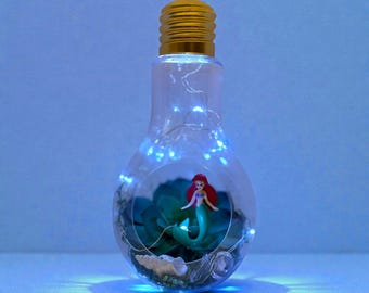 Children’s Gift Mermaid Lightbulb Terrarium