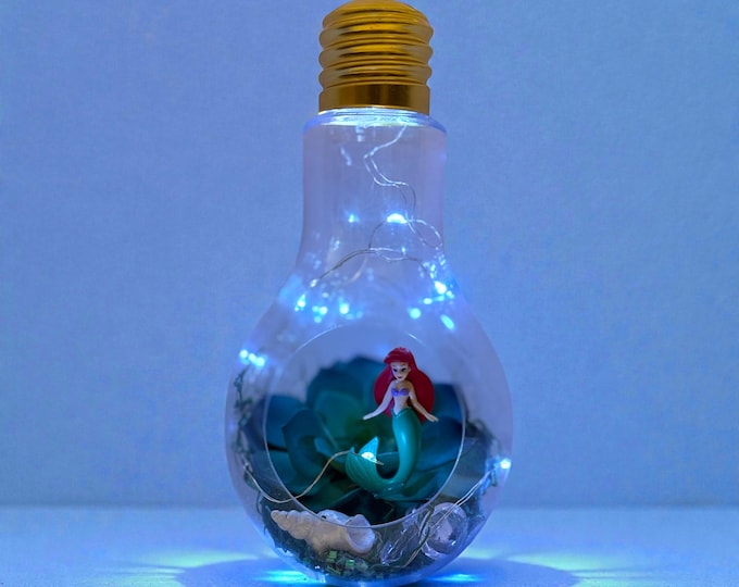 Children’s Gift Mermaid Lightbulb Terrarium