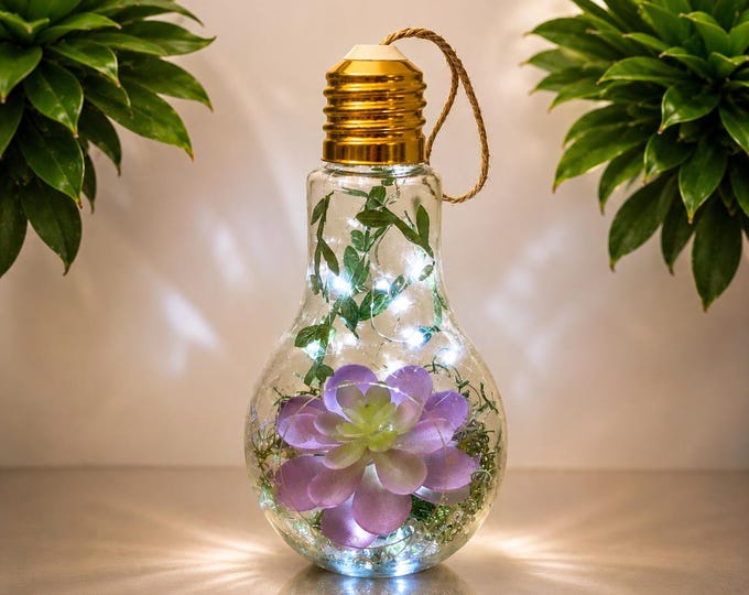 Hanging Lightbulb Terrarium