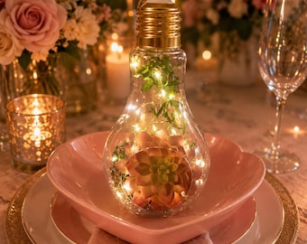 Hanging/Tabletop Lightbulb Terrarium