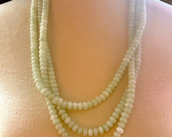 3 Strand Jade Adjustable Necklace