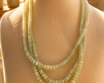 3 Strand Jade Adjustable Necklace