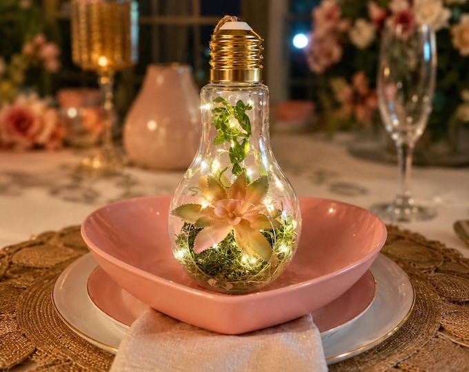 Hanging Lightbulb Terrarium