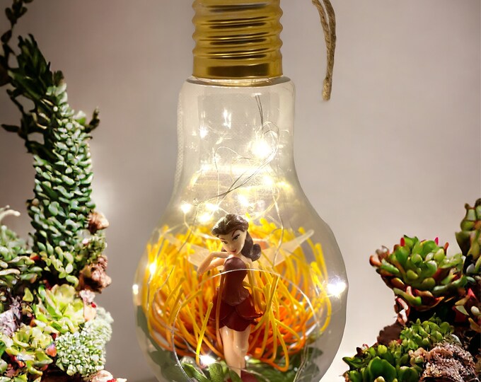 Large Fairy Lightbulb Terrarium