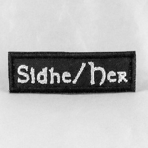 Sidhe/her Pronomen Patch LGBTQIA transgender trans queer non-binary