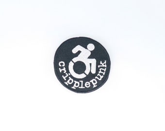 Cripplepunk with active disability icon patches chronic illness disabled pride encouragement spoonie gift