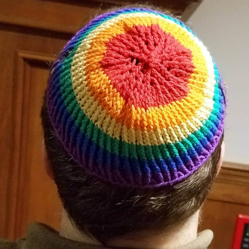 Rainbow Pride Flag LGBT Kippah/yarmulke Larger Fit - Etsy