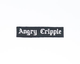 Angry Cripple Patch disability pride disabled pride cripplepunk