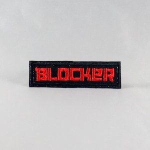 Roller Derby Blocker Embroidered Patch - Black Duck Canvas