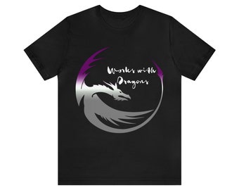 Asexual Pride "Works With Dragons" Unisex Jersey Short Sleeve Tee