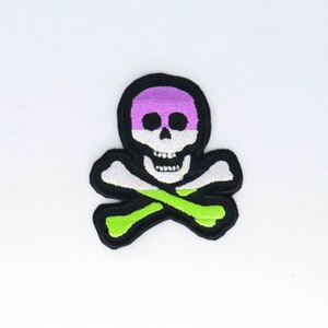 Pride Pirate Embroidered Patch: LGBTQ Skull & Crossbones