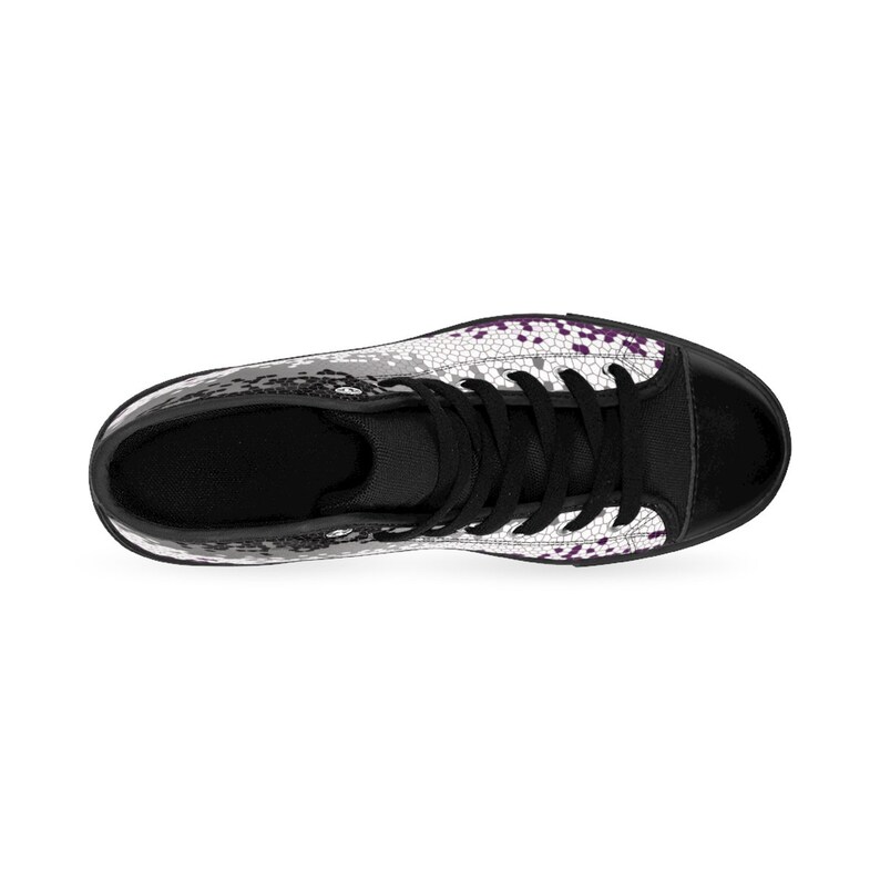 Ace Pride Flag Mosaic Womens Sizing Hightop Sneakers Asexual Pride Lgbt Lesbian Bisexual Transgender Queer