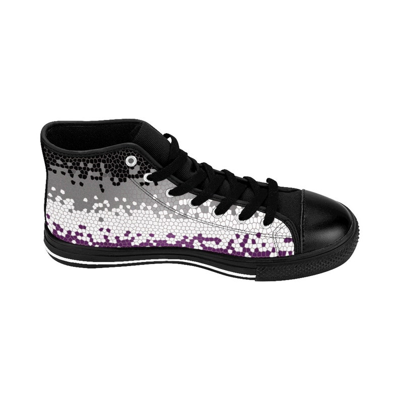 Ace Pride Flag Mosaic Womens Sizing Hightop Sneakers Asexual Pride Lgbt Lesbian Bisexual Transgender Queer